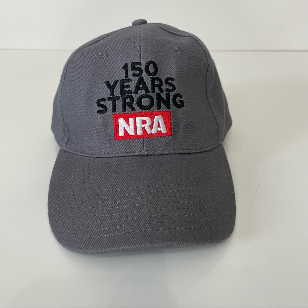 NRA '150 Years Strong' Embroidered Gray Baseball Cap